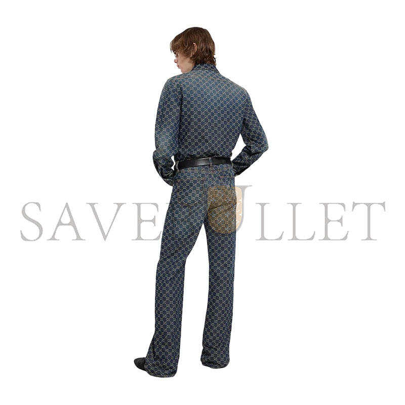 gvc*1 men gg cotton De*1m jacquard pants 864814